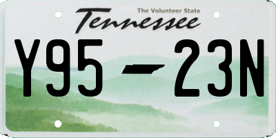 TN license plate Y9523N