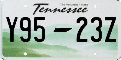 TN license plate Y9523Z