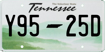 TN license plate Y9525D