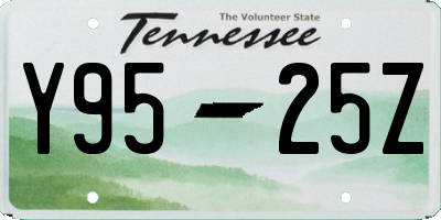 TN license plate Y9525Z