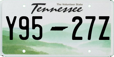 TN license plate Y9527Z