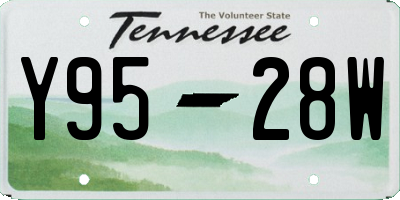 TN license plate Y9528W