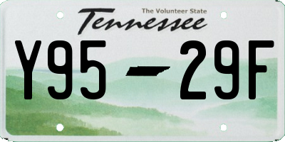 TN license plate Y9529F