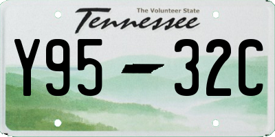TN license plate Y9532C
