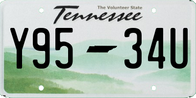 TN license plate Y9534U