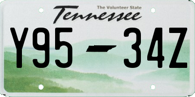 TN license plate Y9534Z