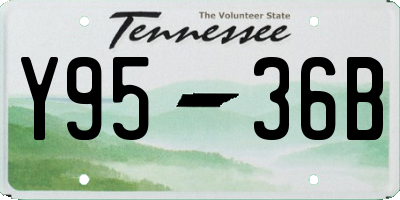 TN license plate Y9536B