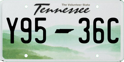 TN license plate Y9536C