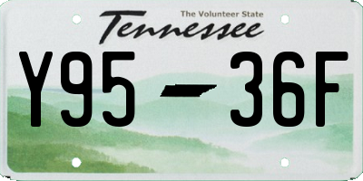 TN license plate Y9536F