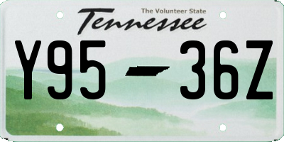 TN license plate Y9536Z