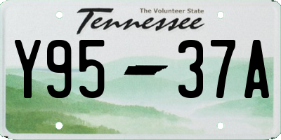 TN license plate Y9537A