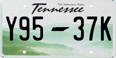 TN license plate Y9537K