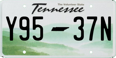 TN license plate Y9537N