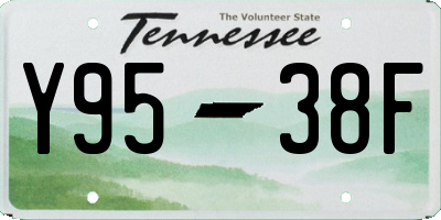 TN license plate Y9538F