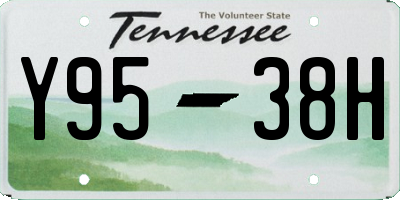 TN license plate Y9538H