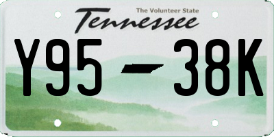 TN license plate Y9538K