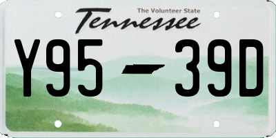 TN license plate Y9539D