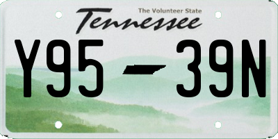 TN license plate Y9539N