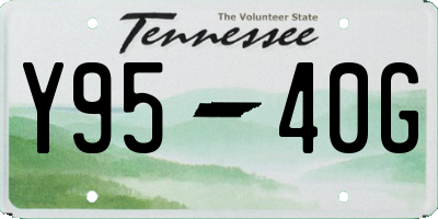 TN license plate Y9540G