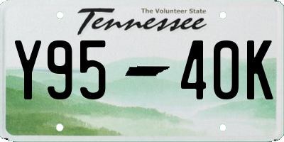 TN license plate Y9540K