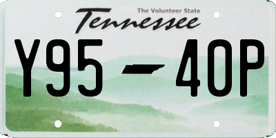 TN license plate Y9540P