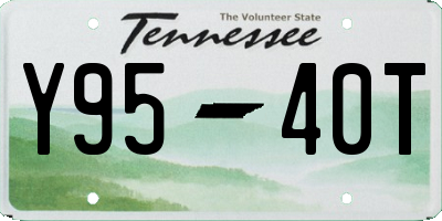 TN license plate Y9540T