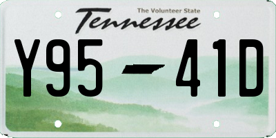TN license plate Y9541D