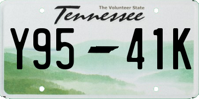 TN license plate Y9541K