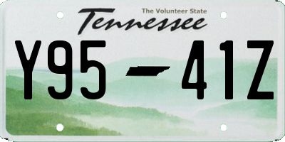 TN license plate Y9541Z