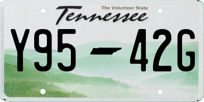 TN license plate Y9542G
