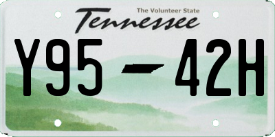 TN license plate Y9542H