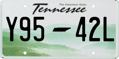 TN license plate Y9542L