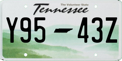 TN license plate Y9543Z