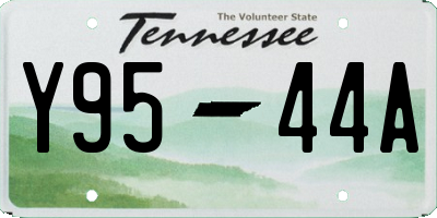 TN license plate Y9544A