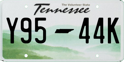 TN license plate Y9544K