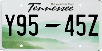 TN license plate Y9545Z