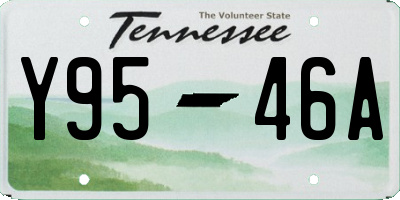 TN license plate Y9546A