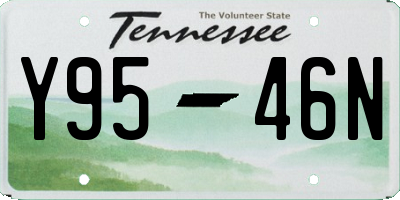 TN license plate Y9546N