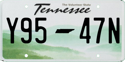 TN license plate Y9547N
