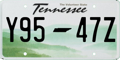 TN license plate Y9547Z