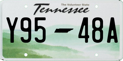 TN license plate Y9548A