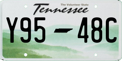 TN license plate Y9548C