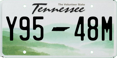 TN license plate Y9548M