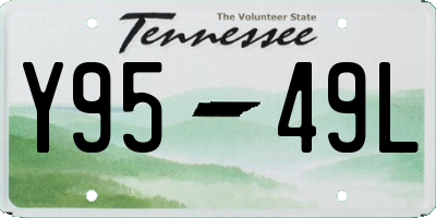 TN license plate Y9549L