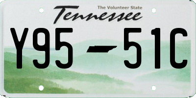 TN license plate Y9551C