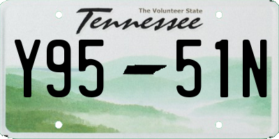 TN license plate Y9551N