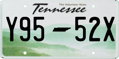 TN license plate Y9552X