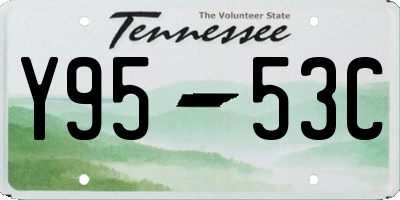 TN license plate Y9553C