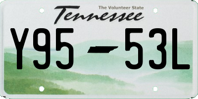 TN license plate Y9553L