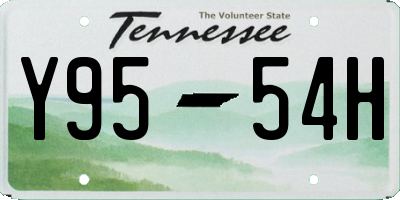TN license plate Y9554H
